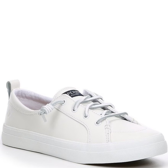 ⚓️Sperry Crest Vibe Leather Sneakers in All White - Picture 3 of 16